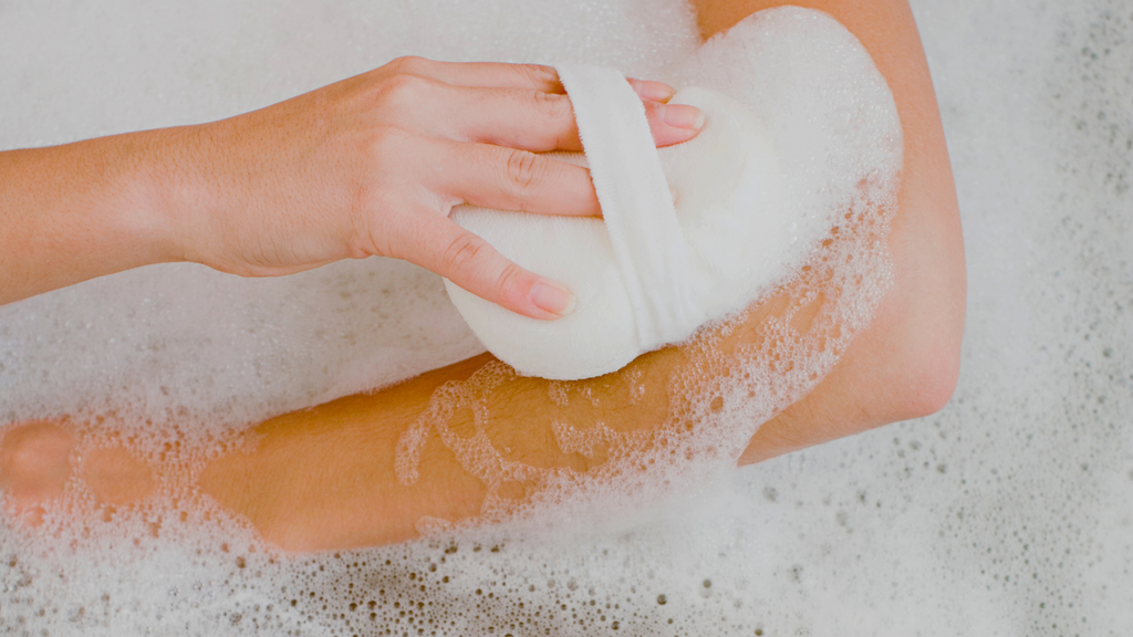 person scrubbing skin organic traditions blog post over 5 superfoods for superskin